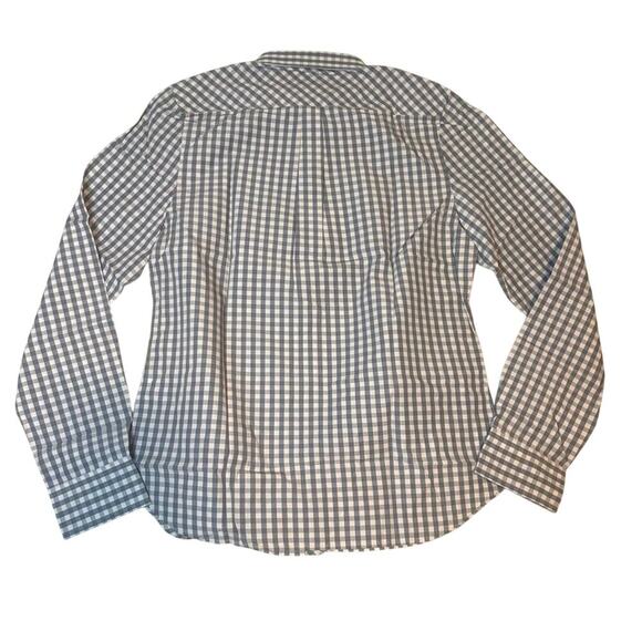 NWT UNTUCKit Blue Gingham Button-Up Cotton Shirt Women’s 4 Tailored - Picture 3 of 5